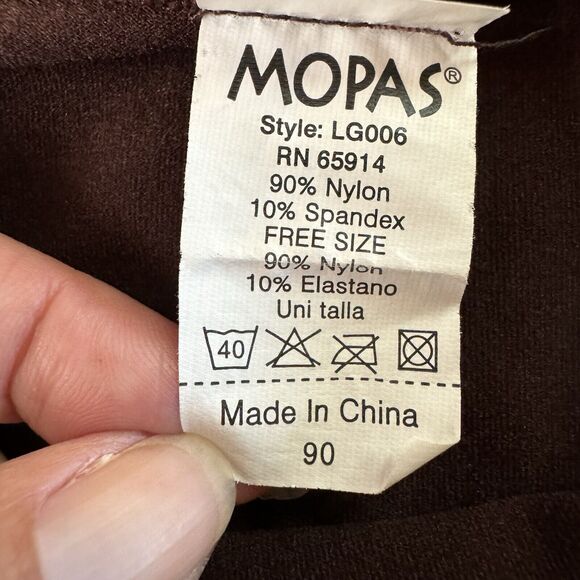 MOPAS Women's Ribbed Waistband Seamless One Size 9” Rise Hot Short Leggings - Picture 3 of 6